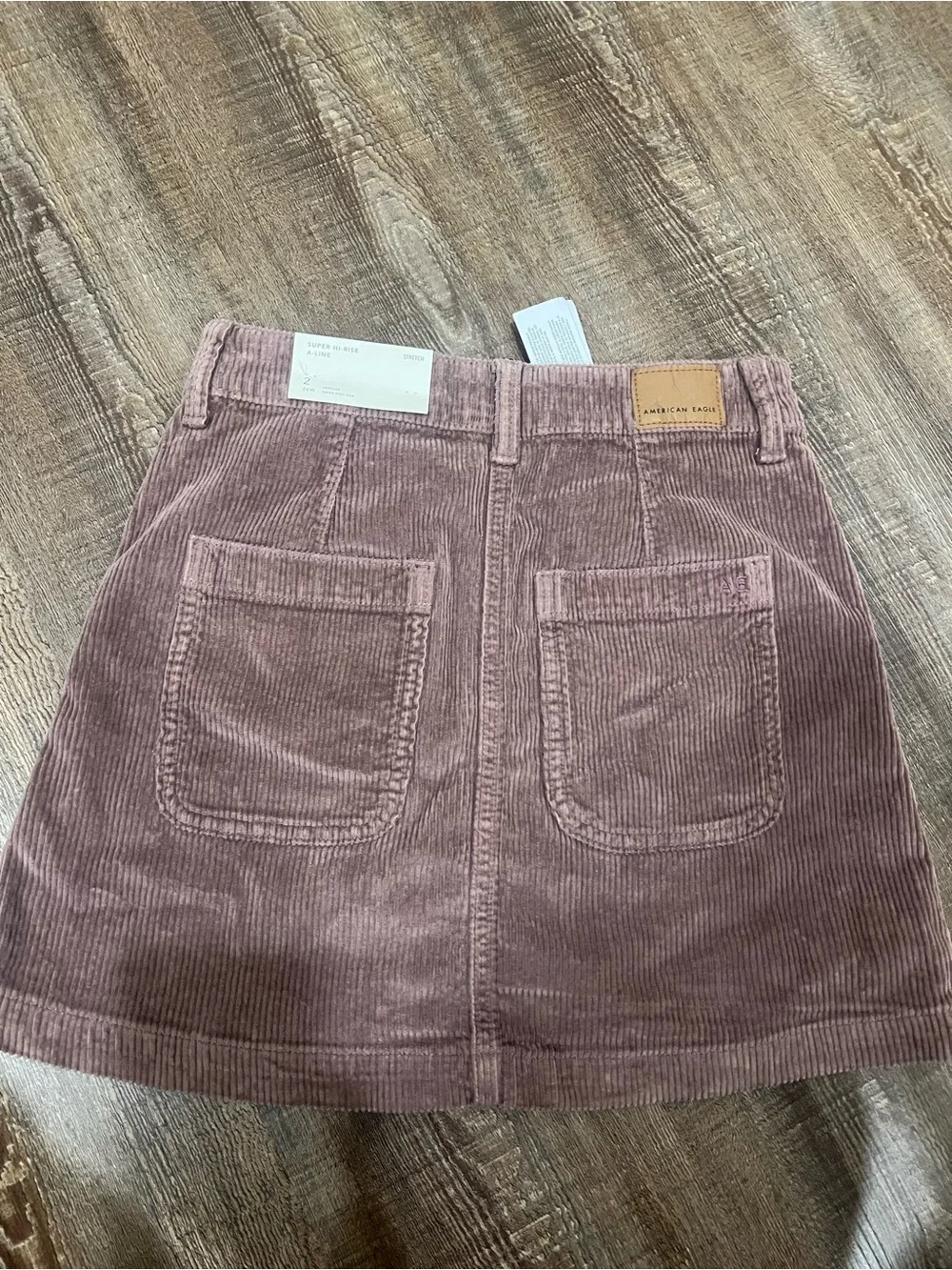 American Eagle Outfitters Dusty Mauve Corduroy Mini Skirt